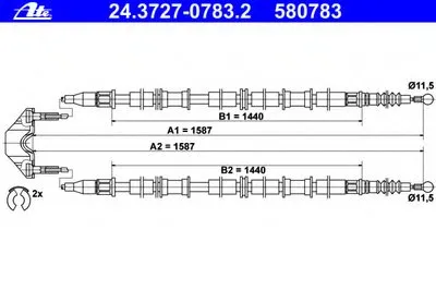Трос, стояночная тормозная система ATE купить