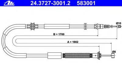 Трос, стояночная тормозная система ATE купить