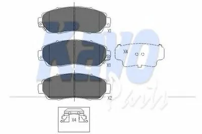 Комплект тормозных колодок, дисковый тормоз KAVO PARTS купить