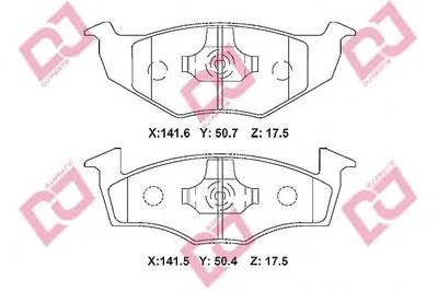 Комплект тормозных колодок, дисковый тормоз DJ PARTS купить