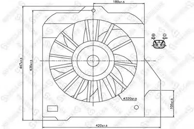 Вентилятор, охлаждение двигателя STELLOX купить