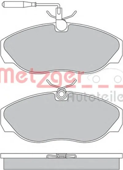 Комплект тормозных колодок, дисковый тормоз METZGER купить