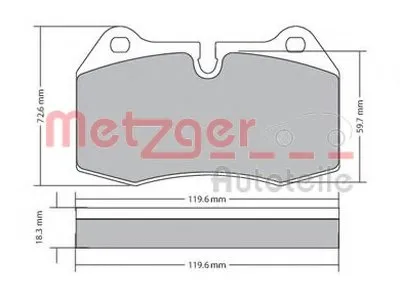 Комплект тормозных колодок, дисковый тормоз METZGER купить