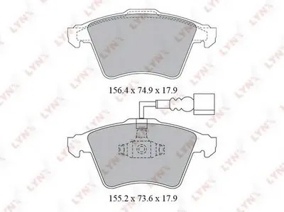 Комплект тормозных колодок, дисковый тормоз LYNXauto купить
