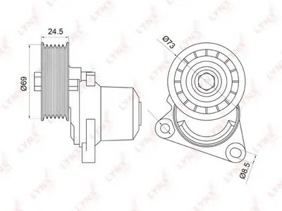 Натяжитель ремня, клиновой зубча LYNXauto купить