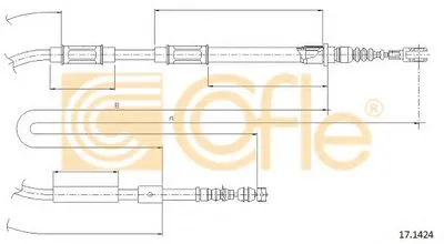 Трос, стояночная тормозная система COFLE купить