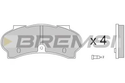 Комплект тормозных колодок, дисковый тормоз BREMSI купить