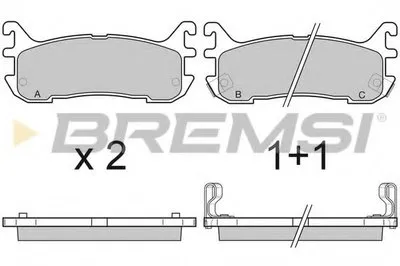 Комплект тормозных колодок, дисковый тормоз BREMSI купить