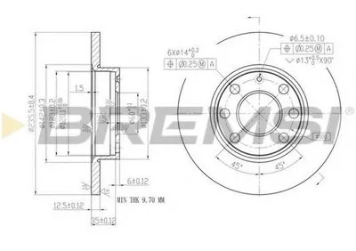 Тормозной диск BREMSI купить