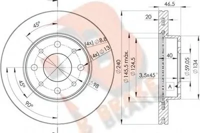Тормозной диск R BRAKE купить