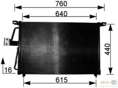 Конденсатор, кондиционер BEHR HELLA SERVICE HELLA купить