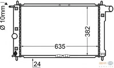 Радиатор, охлаждение двигателя BEHR HELLA SERVICE HELLA купить