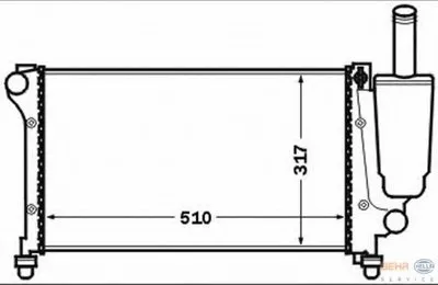 Радиатор, охлаждение двигателя BEHR HELLA SERVICE HELLA купить