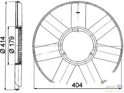 Крыльчатка вентилятора, охлаждение двигателя BEHR HELLA SERVICE HELLA купить