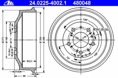 Тормозной барабан ATE купить
