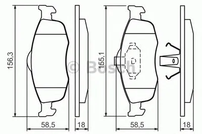 Комплект тормозных колодок, дисковый тормоз BOSCH купить