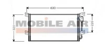 Конденсатор, кондиционер VAN WEZEL купить