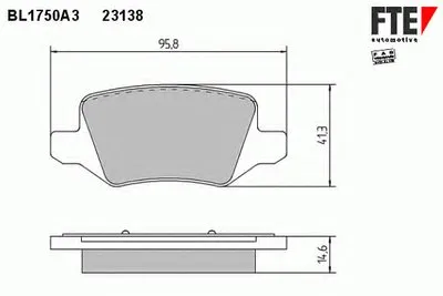 Комплект тормозных колодок, дисковый тормоз FTE купить