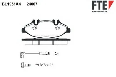 Комплект тормозных колодок, дисковый тормоз FTE купить