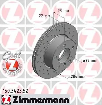 Тормозной диск SPORT BRAKE DISC COAT Z ZIMMERMANN купить
