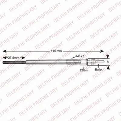 Свеча накаливания DELPHI купить