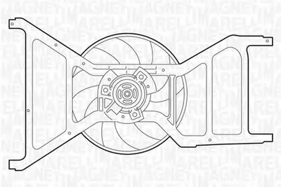 Вентилятор, охлаждение двигателя MAGNETI MARELLI купить