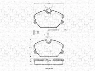Комплект тормозных колодок, дисковый тормоз MAGNETI MARELLI купить