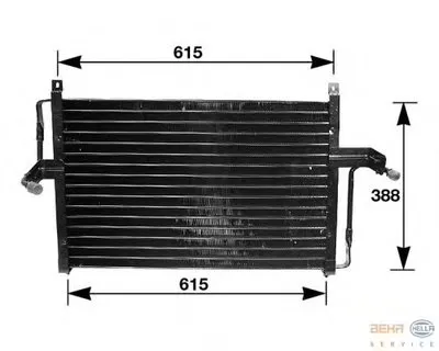 Конденсатор, кондиционер BEHR HELLA SERVICE купить