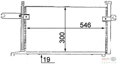 Конденсатор, кондиционер BEHR HELLA SERVICE купить
