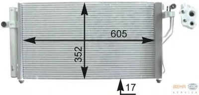 Конденсатор, кондиционер BEHR HELLA SERVICE купить