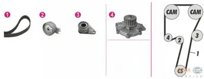 Водяной насос + комплект зубчатого ремня BEHR HELLA SERVICE купить