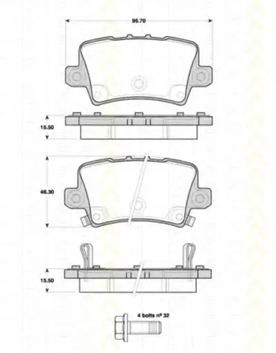 Комплект тормозных колодок, дисковый тормоз TRISCAN купить