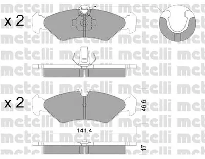 Комплект тормозных колодок, дисковый тормоз METELLI купить