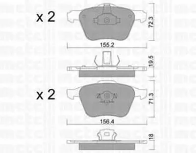 Комплект тормозных колодок, дисковый тормоз METELLI купить