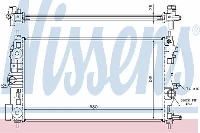 Радиатор, охлаждение двигателя NISSENS купить