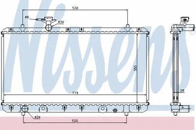 Радиатор, охлаждение двигателя NISSENS купить