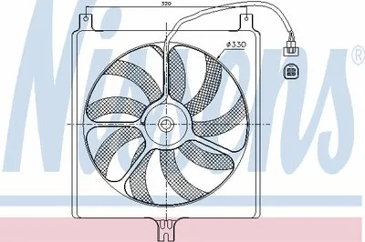 Вентилятор, охлаждение двигателя NISSENS купить
