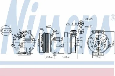 Компрессор, кондиционер NISSENS купить