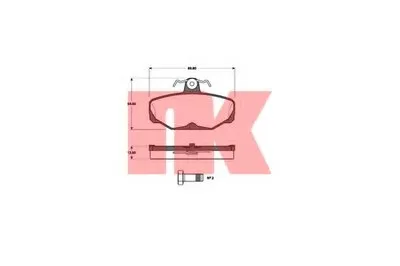 Комплект тормозных колодок, дисковый тормоз NK купить