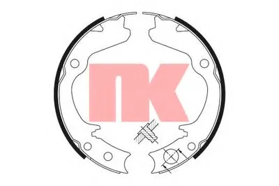 Комплект тормозных колодок; Комплект тормозных колодок, стояночная тормозная система NK купить