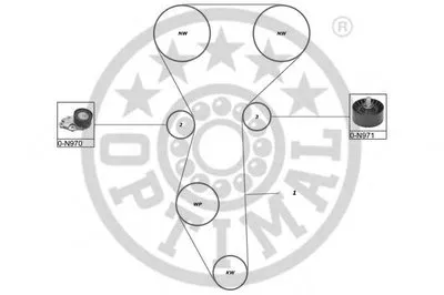 Комплект ремня ГРМ OPTIMAL купить
