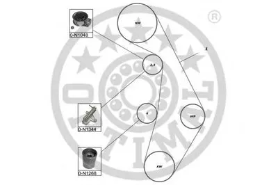 Комплект ремня ГРМ OPTIMAL купить