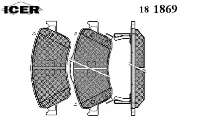 Комплект тормозных колодок, дисковый тормоз ICER купить