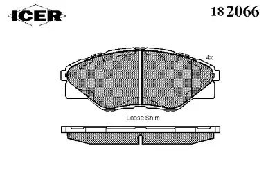 Комплект тормозных колодок, дисковый тормоз ICER купить