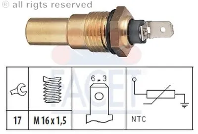 Датчик, температура охлаждающей жидкости; Датчик, температура охлаждающей жидкости; Датчик, температура охлаждающей жидкости FACET купить