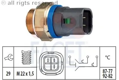 Термовыключатель, вентилятор радиатора FACET купить