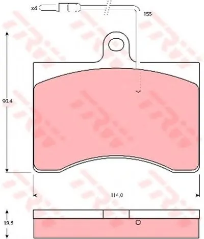 Комплект тормозных колодок, дисковый тормоз TRW купить