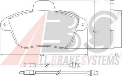 Комплект тормозных колодок, дисковый тормоз A.B.S. купить