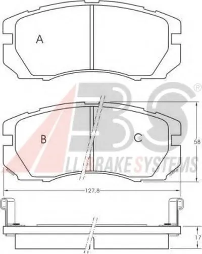 Комплект тормозных колодок, дисковый тормоз