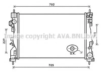Радиатор, охлаждение двигателя AVA QUALITY COOLING купить